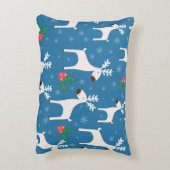 Winter background with deers ( seamless pattern)an アクセントクッション (裏面(縦))