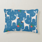 Winter background with deers ( seamless pattern)an アクセントクッション (裏面)