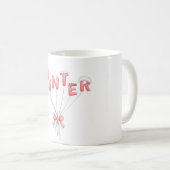 Winter Balloon Letters – Cute Snowy Design コーヒーマグカップ (正面右)
