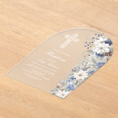 Winter Baptism Frosted アクリル招待状 (レイダウン)