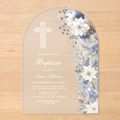 Winter Baptism Frosted アクリル招待状 (正面)