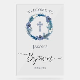 winter Baptism welcome sign アクリルサイン