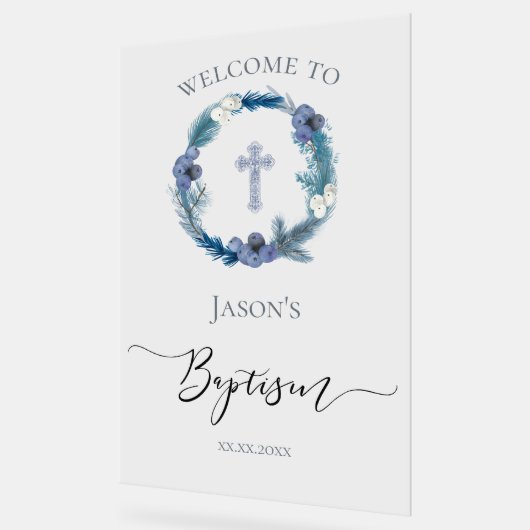 winter Baptism welcome sign アクリルサイン (傾斜)