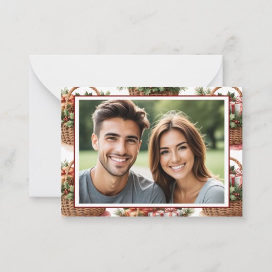 Winter Basket Photo Note Card ノートカード (裏面)