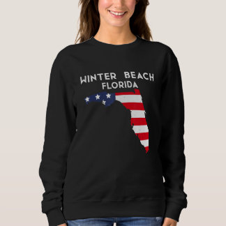 Winter Beach Florida USA State America Travel Flor スウェットシャツ