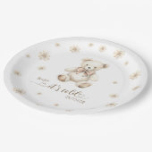 Winter Bearベビーシャワーの寒さ ペーパープレート (アングル)