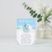 Winter Bear Blue Sleigh 本の依頼 エンクロージャーカード (スタンド正面)