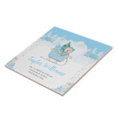 Winter Bear Blue Sleigh Birth Statistics タイル (側面)