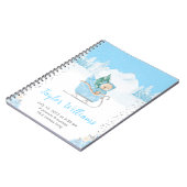 Winter Bear Blue Sleigh Birth Statistics ノートブック (左側)