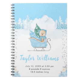 Winter Bear Blue Sleigh Birth Statistics ノートブック