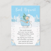 Winter Bear Blue Sleigh Book Request エンクロージャーカード (正面)