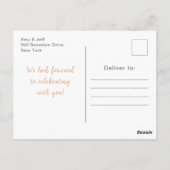 Winter Bear Brown Sleigh Baby Shower ポストカード (裏面)