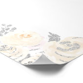 Winter Bear Brown Sleigh Baby Shower Welcome ポスター (角)