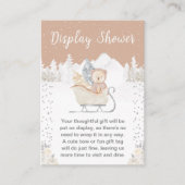 Winter Bear Brown Sleigh Display Shower エンクロージャーカード (正面)