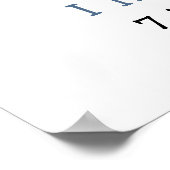 Winter Bear First Birthday Milestone Birthday ポスター (角)