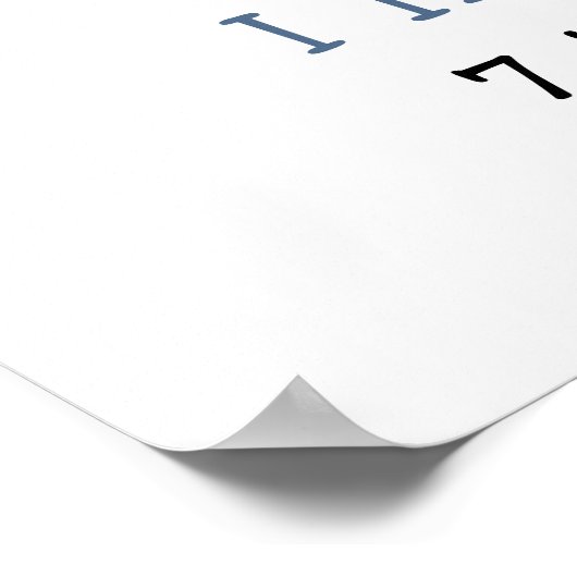 Winter Bear First Birthday Milestone Birthday ポスター (角)