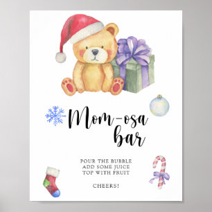Winter bear \ Mom-osaバーポスター ポスター