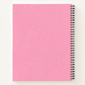 Winter Bear Pink Sleigh Baby Shower Guest Book ノートブック (裏面)