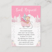 Winter Bear Pink Sleigh Book Request エンクロージャーカード (正面)