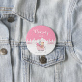 Winter Bear Pink Sleigh Mommy To Be 缶バッジ (インサイチュ)