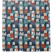 Winter Bear Shower Curtain シャワーカーテン (正面)