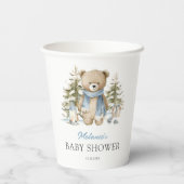 Winter Bear Watercolor Baby Shower 紙コップ (裏面)