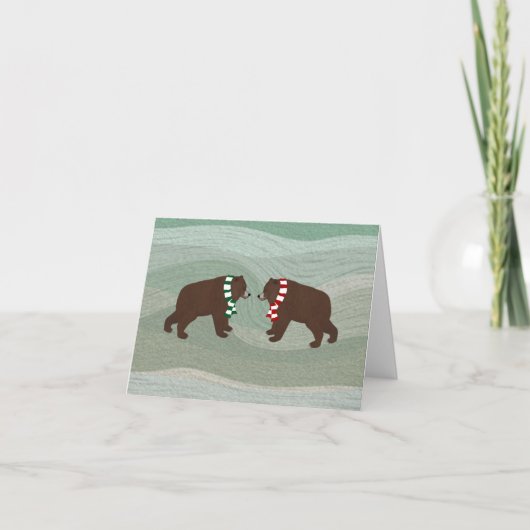 Winter Bears Greeting Card カード (正面)
