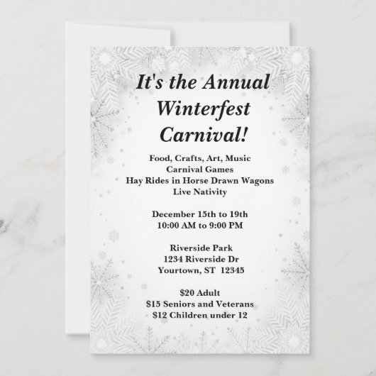 Winter Beauty Christmas Party 招待状 (正面)