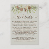 Winter Beige詳細RSVP Website 結婚's エンクロージャーカード (正面)