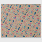 Winter berries and greenery Wrapping Paper roll ラッピングペーパー (フラット)