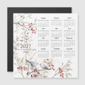 Winter Berries Birds Christmas 2027 Calendar (正面/裏面)