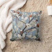 Winter Berries on Branches クッション (ブランケット)
