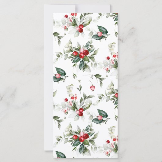 Winter Berry編集可能ディナーメニュー (裏面)