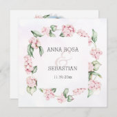 *～* Winter Berry AR12 QR RSVP Boho 結婚 招待状 (正面/裏面)