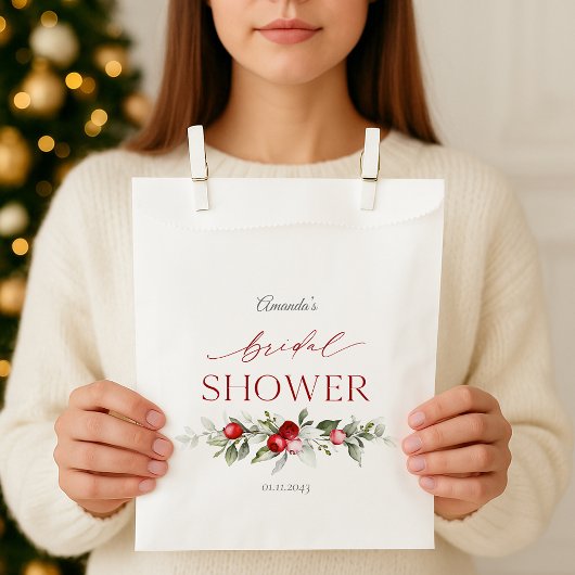 Winter Berry Bridal Shower  フェイバーバッグ