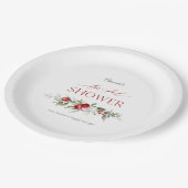 Winter Berry Bridal Shower Paper Plates ペーパープレート (アングル)