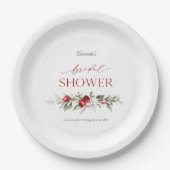 Winter Berry Bridal Shower Paper Plates ペーパープレート (正面)