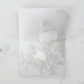 "Winter Berry Junco", 5" x 7"折り畳みグリーティングカード カード (内部)