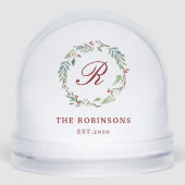 Winter Berry Wreath Family Name Monogram (正面)