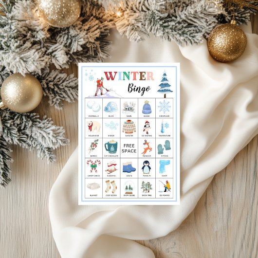 Winter Bingo Cards Winter Games for Kids Printable チラシ
