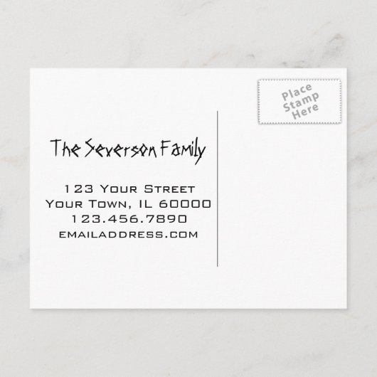 Winter Bird Nest Change of Address発表 案内ポストカード (裏面)