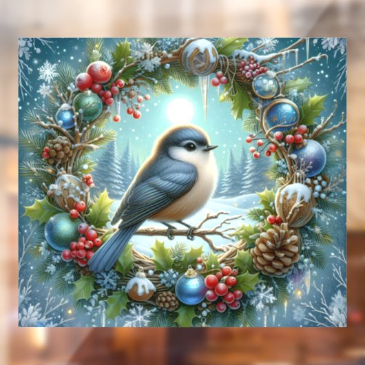 Winter Bird Window Cling ウィンドウサイン (シート2)