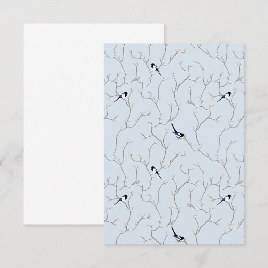 Winter BIrds サンキューカード (正面/裏面)