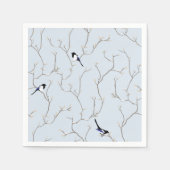 Winter BIrds スタンダードカクテルナプキン (正面)