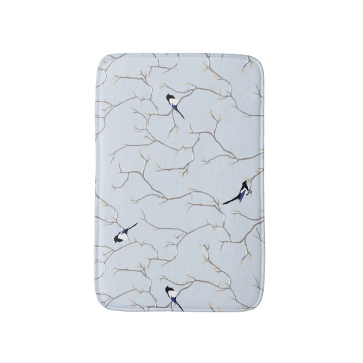Winter BIrds バスマット (正面縦)
