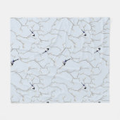 Winter BIrds フリースブランケット (正面(横))