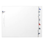 Winter Birds：メモ帳紙 ノートパッド (正面)