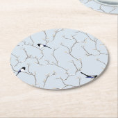 Winter BIrds ラウンドペーパーコースター (アングル)