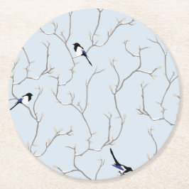 Winter BIrds ラウンドペーパーコースター
