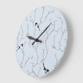 Winter BIrds ラージ壁時計 (傾斜)